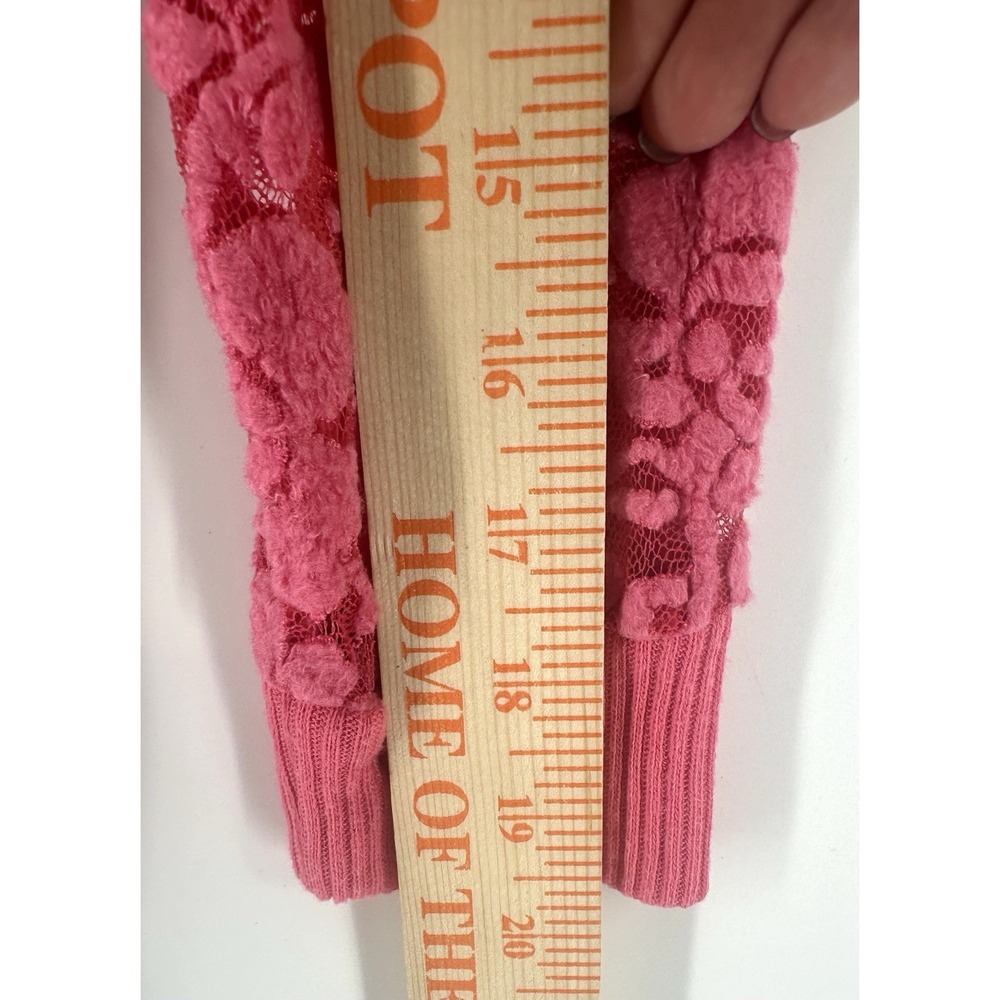 Aeropostle Pink Lace Top Shirt Blouse Sz L Long Sleeve Scoop Neck Y2K S1034‎ - Picture 5 of 10